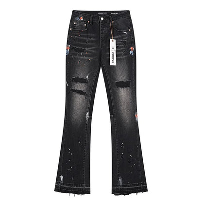 Purple Flared Jeans